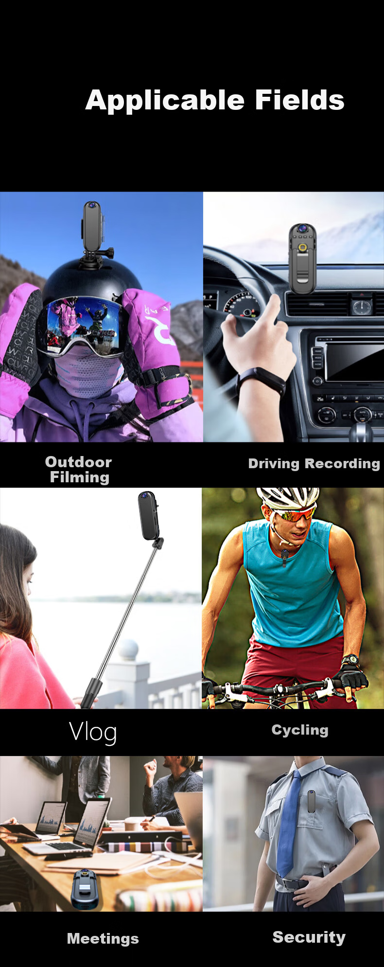 Aigo Body-Worn Mini HD Portable Video Recorder Camera for Law Enforcement, Dog Walking Recording Device S1-32G 10