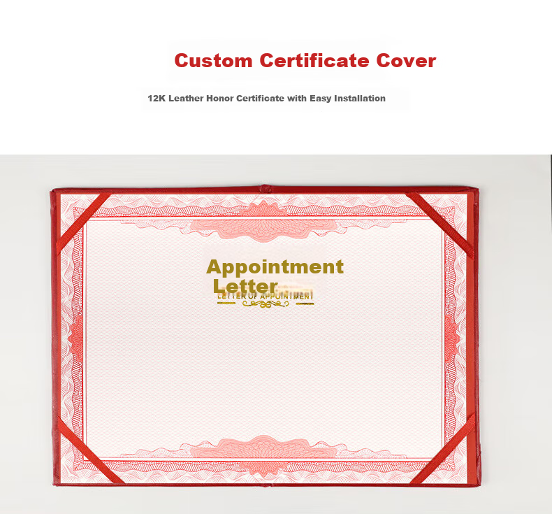 Befon 8k Appointment Letter Inner Pages, Appointment Certificate Award Certificate Inner Pages, Company Enterprise Appointment Certificate, Includes Printable Inner Pages, Stationery, 12 Sheets 6495 5