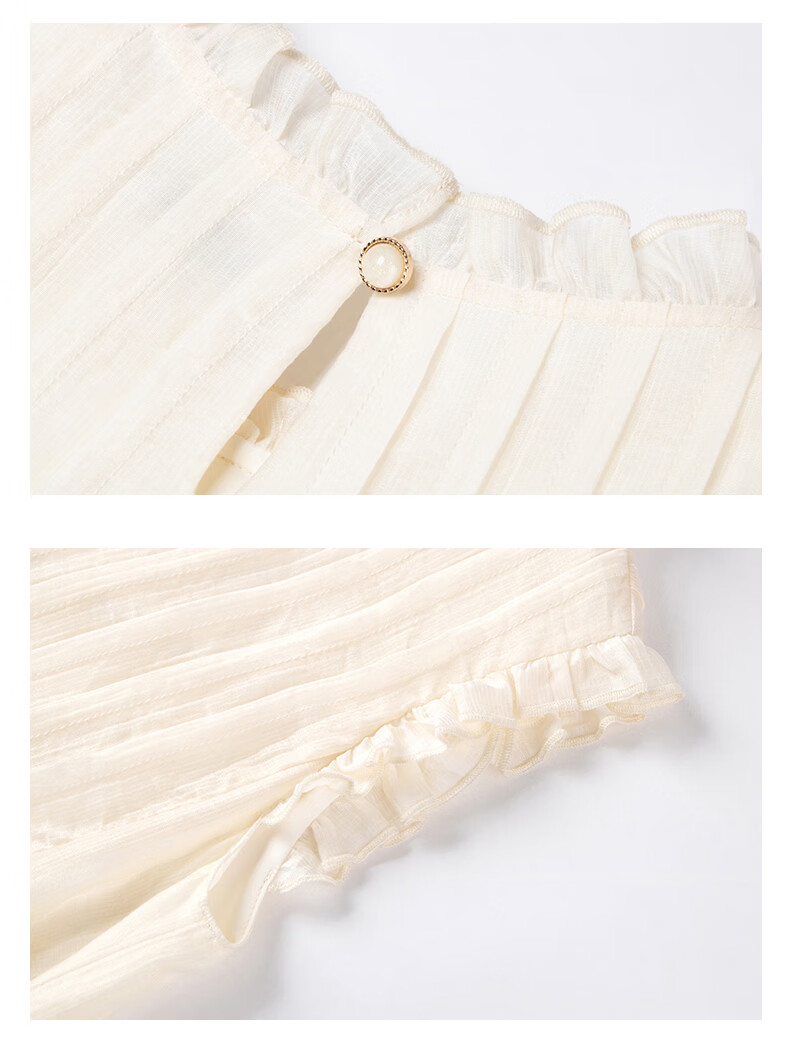 Mucmukn Star Shell Wave Tencel Lyocell Ruffle Vest Dress Island Vacation Princess Dress Girls Summer 30
