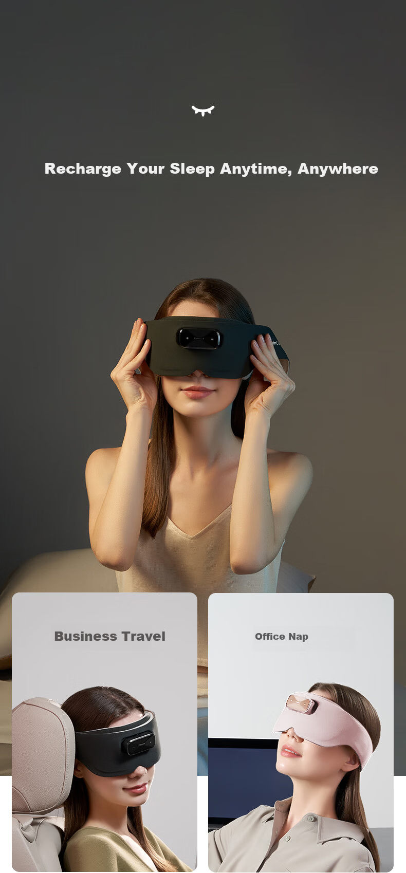 BrainCo Deep Dolphin Easleep Eye Mask Sleep Aid Device Sleep Monitoring CES Sleep Enhancer 520 Gift Birthday Gift Box - Dark Green (Premium Edition) 11