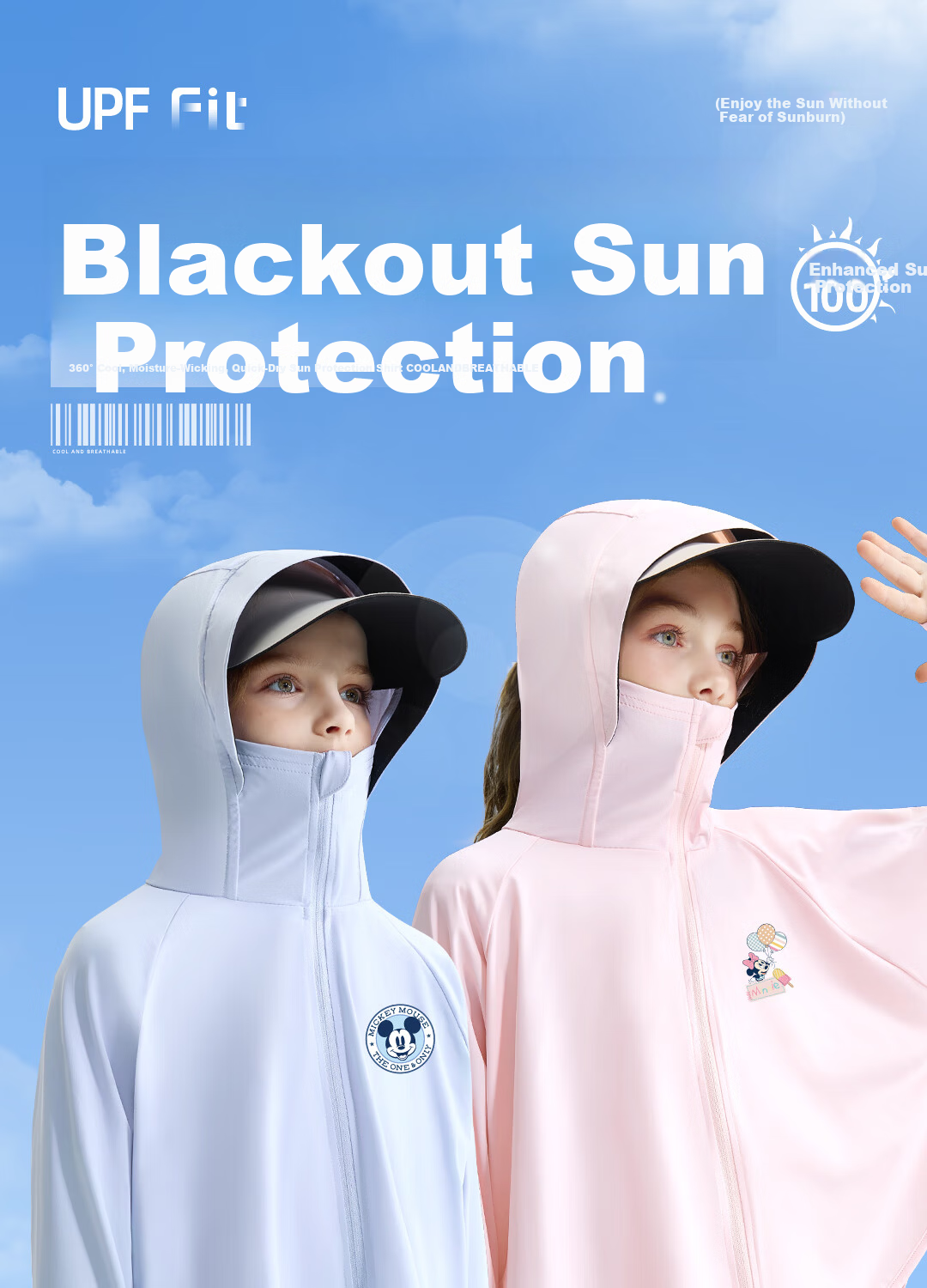 Disney Children's Sun Protection Set, 2025 Summer New Style, Cool And Breathable Girls' Sun Protection Jacket, Heightening And Slimming Wide-Leg Pants for Girls 1