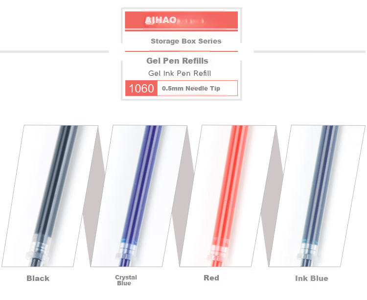 AIHAO 0.5mm Bullet Tip Retractable Pen Refills Quick-Dry Black Ink 10pcs DGR1003 1