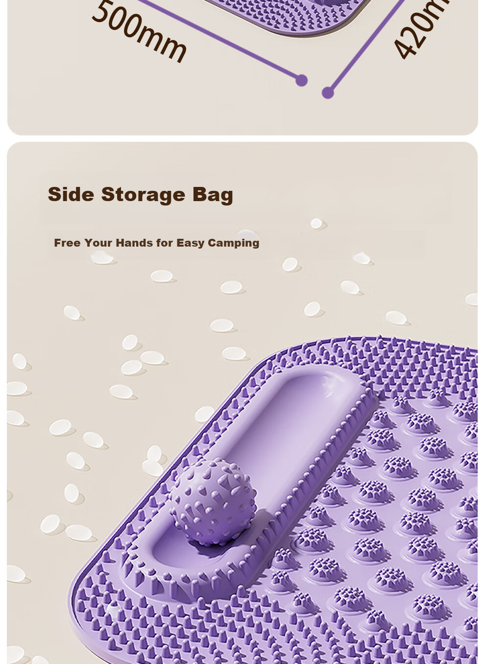 PROIRON Acupressure Foot Massage Mat Purple 9