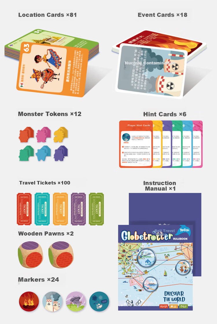 Yaofish Children's Board Game, Parent-Child Family Game for Primary And Secondary School Students, Boys And Girls, Children's Gift Toy, Shanhai Zai Li 12