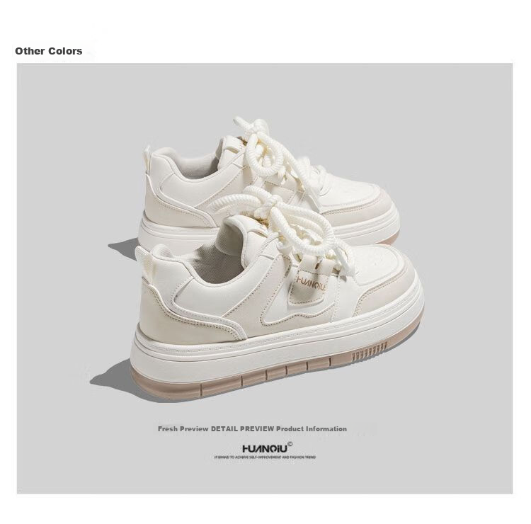 Global Breathable Wine Red Casual White Sneakers 2026 Ins Stylish Thick Sole Breathable Shoes 14