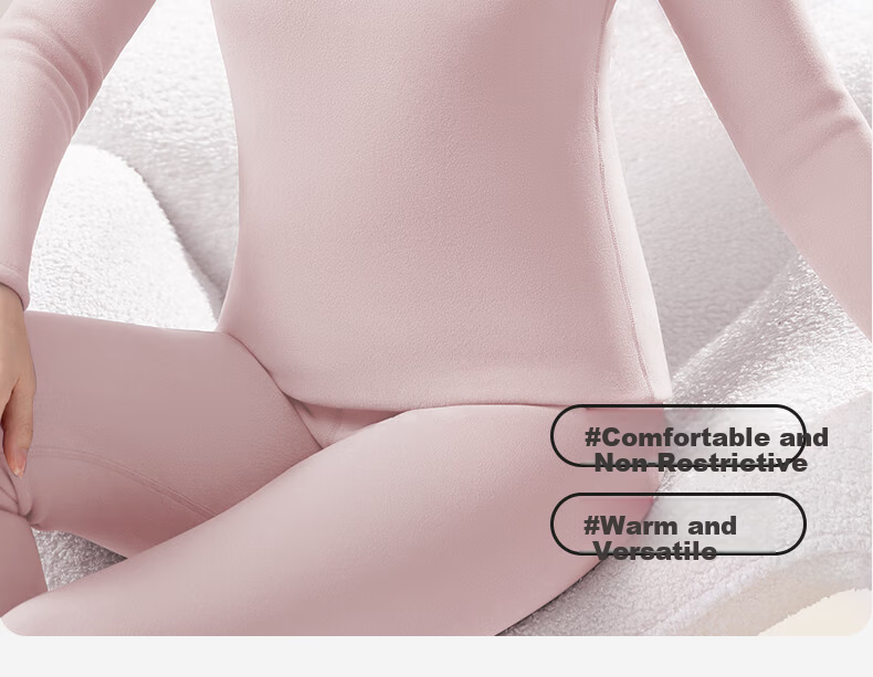 Urban Beauty Class A Middle-aged and Elderly Women's Thermal Underwear Set with Extra Thick Fleece Lamb Wool, Autumn Top and Bottom, 2XL 19
