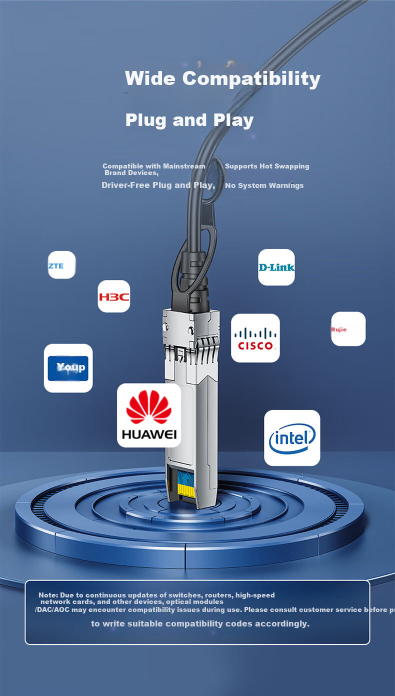 Sanze 25G SFP28 DAC Cable 10G Passive Copper Cable Switch Stacking Plug and Play Low Latency Multi-layer Shielding Anti-interference 3m DAC-25G-03 2