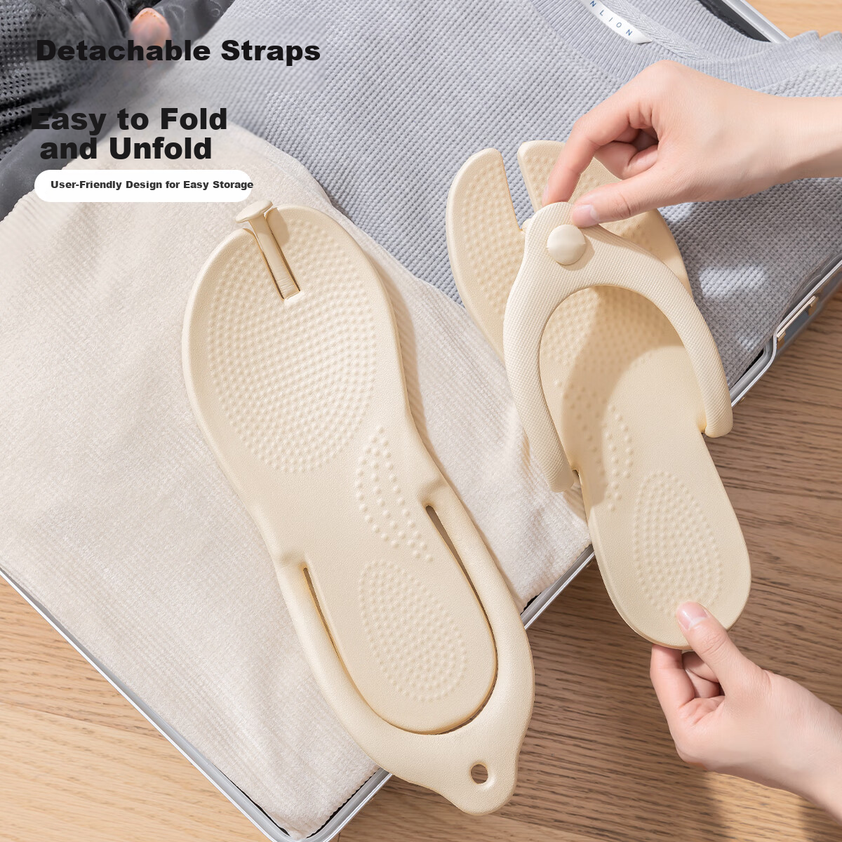 Grace Travel Slippers Women Summer Portable Foldable Bathroom Shower Non-Slip Flip Flops Disposable Cool Slippers Men Business Trip