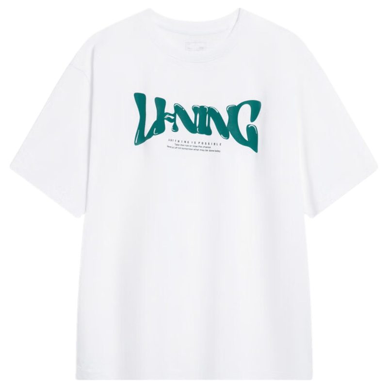 LI-NING Men's Summer Comfortable Breathable Short Sleeve Sports T-Shirt Fashion Casual Loose Fit