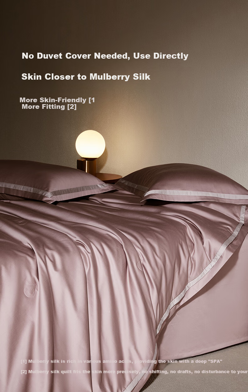 Luolai Home Textiles 100% Silk Quilt 60s Cotton A-Class Washable Mulberry Silk Mother-Child Quilt Approx. 11.6 Jin 4