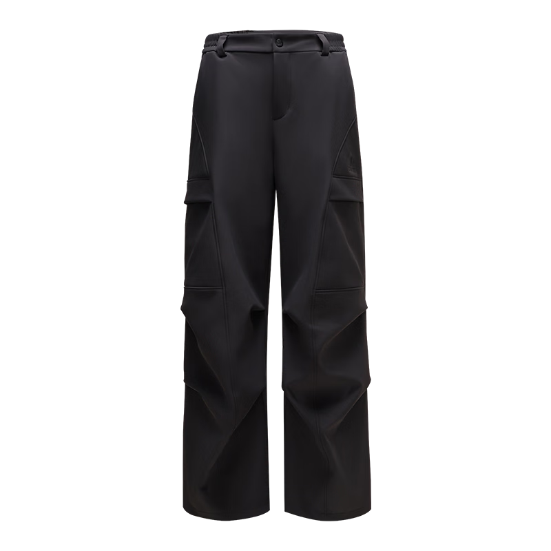 CAMEL Outdoor Softshell Pants Autumn Winter Fleece Lined Warm Water-Repellent Durable Hiking Work Mountaineering Pants 9291