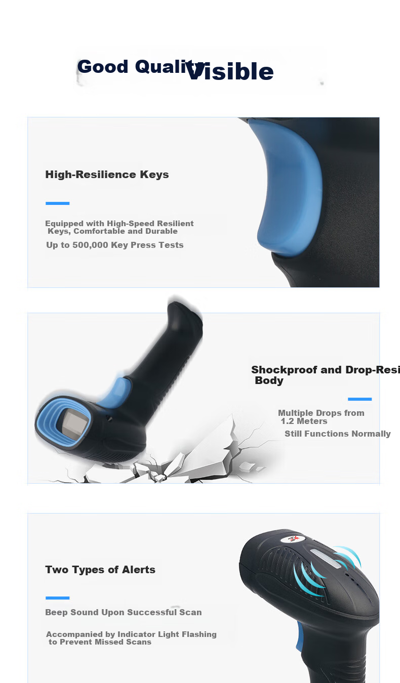 Huojian Wired 2D Barcode Scanner HS-S2D-U for POS Medical Insurance Payment Drug Traceability Spare Parts Warehouse Logistics Express Query 5