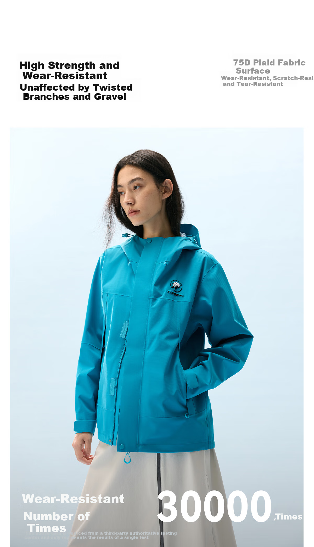 Panda [Play Wild] Single-Layer Shell Jacket 2026 Spring Summer Waterproof Windproof Abrasion-Resistant Fluorine-Free Mountaineering Outdoor Hiking Coat B060 13