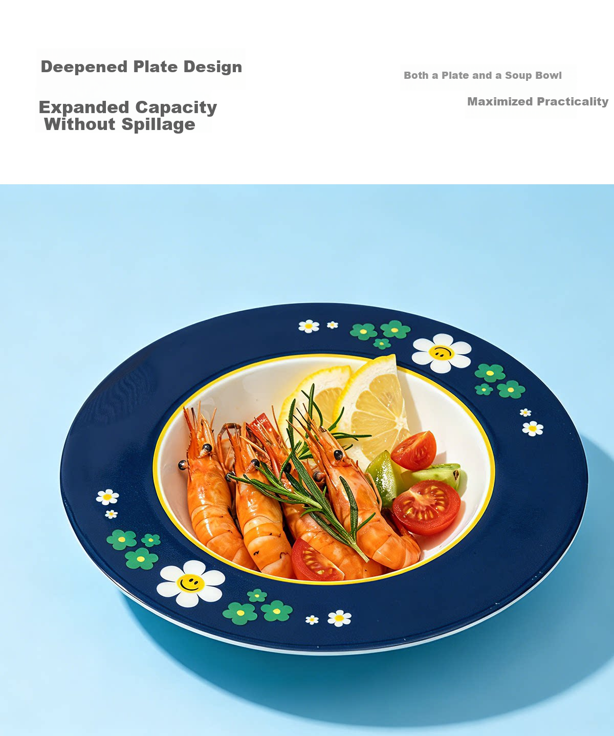 GLASSLOCK & wigglewiggle Co-branded Bone China Cartoon Edge High-Value Microwave and Oven Safe Dinner Plate Gift Box Set 8