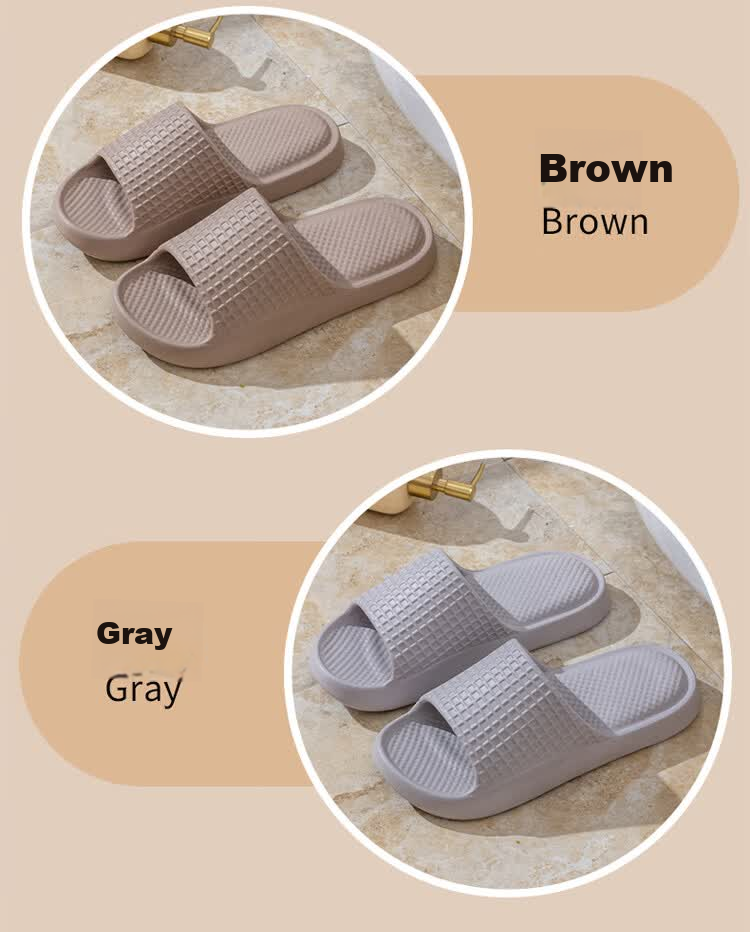 LeTuo Summer Women's Indoor EVA Soft Sole Bathroom Non-Slip Home Slippers Couple Flip Flops Men 11