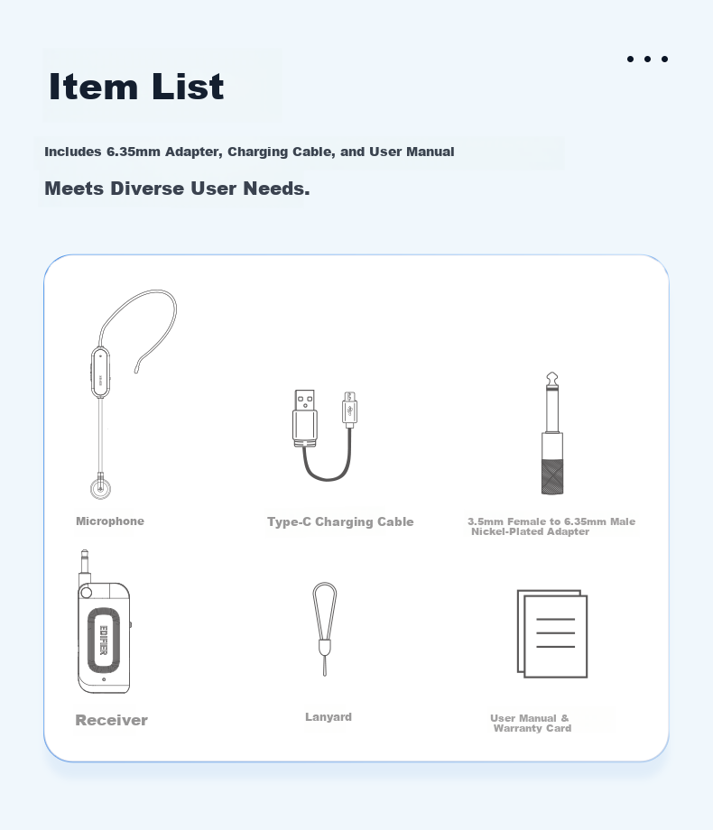EDIFIER MK10 Wireless Headset Microphone Compatible with Portable Amplifier High-Sensitivity Teacher Headset Mic White Speaker 11