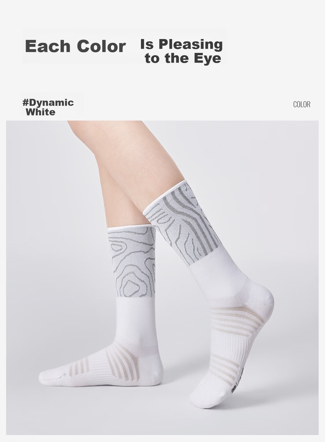 Keep Reflective Sports Socks Antibacterial Odor-Resistant Breathable Non-Slip Basketball Running Socks Unisex Badminton Green M 16