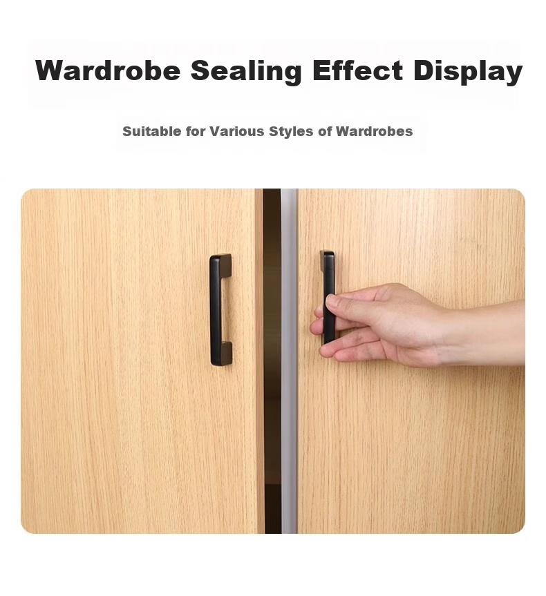 Xuanjia Mital Door and Window Gap Sealing Strip Glass Door Gap Windproof Soundproof Waterproof Adhesive Strip 9