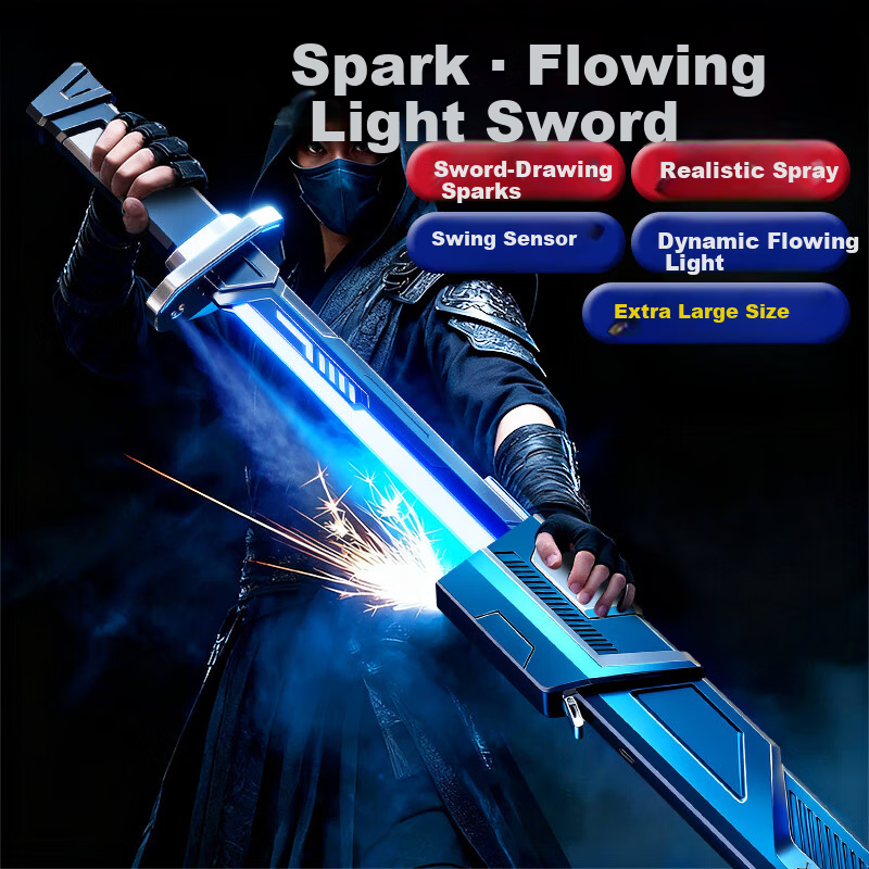 Osage Kids Toy Interstellar Spark Light Saber Black Tech Laser Sword for Boys Ages 6-10 Children's Day Gift