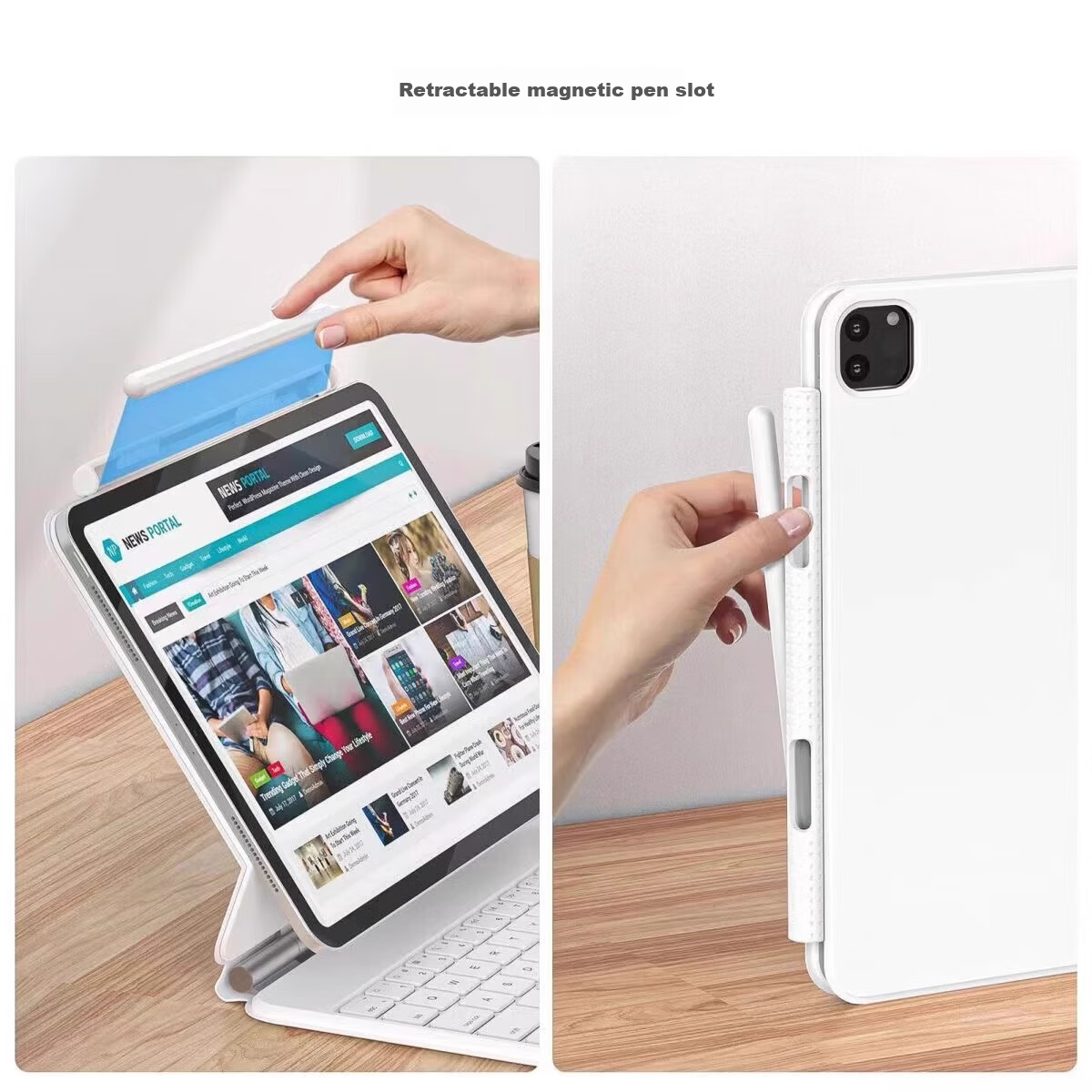 Jingshan Apple Pencil Magnetic Slot iPad Magic Keyboard Accessory Stylus Pen Holder 2nd Generation Storage Protective Case Anti-Lost Tablet Pen Stand Sleeve 2