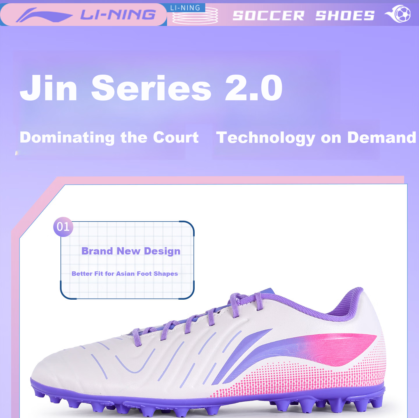 Li-Ning Football Shoes Adult MG Short Studs Unisex Youth Student Professional Competition Training Non-Slip Sports Cleats Size 39 3