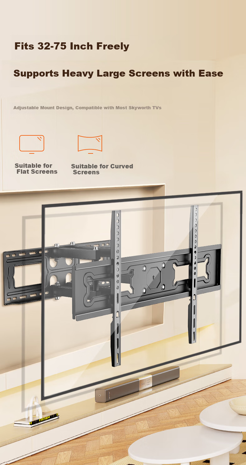 Beishi 32-75 Inch TV Mount Bracket Rotatable Extendable LCD Wall Mount Universal TV Stand 10