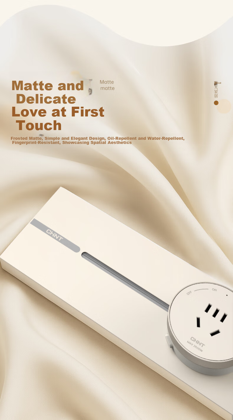 CHNT Track Socket Wall-Mounted Rail Socket Ultra-Thin Phantom 50CM Rail + 3 Adapters Warm White 10