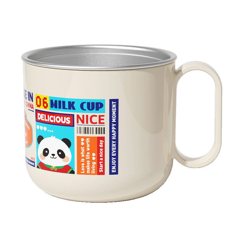 LUSN 316L Stainless Steel Children's Water Cup Household Drinking Cup Baby Open-mouth Training Cup Milk Cup Mini Small Cup