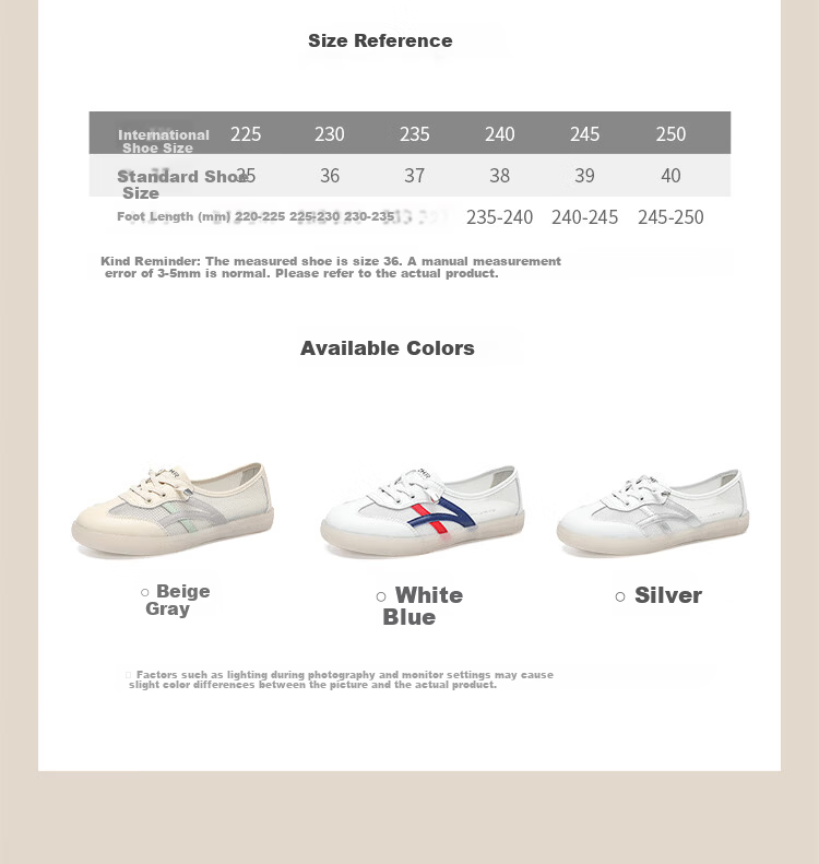 ZHR Women's Summer Mesh Soft Sole Casual Sneakers Versatile Breathable Flat German Training Shoes A67PE Beige Gray Size 40 5