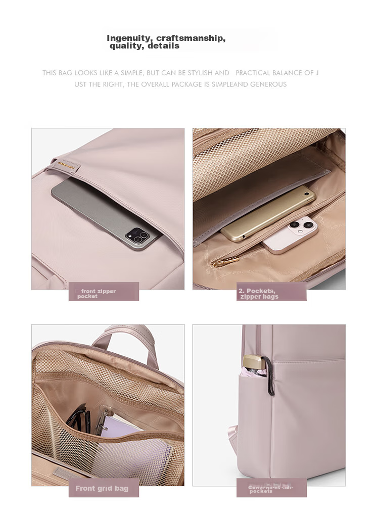 GOLF Backpack for Women, 14/15.6-Inch Apple Laptop Hidden Handheld Computer Bag, Women's Schoolbag, Business Travel 15