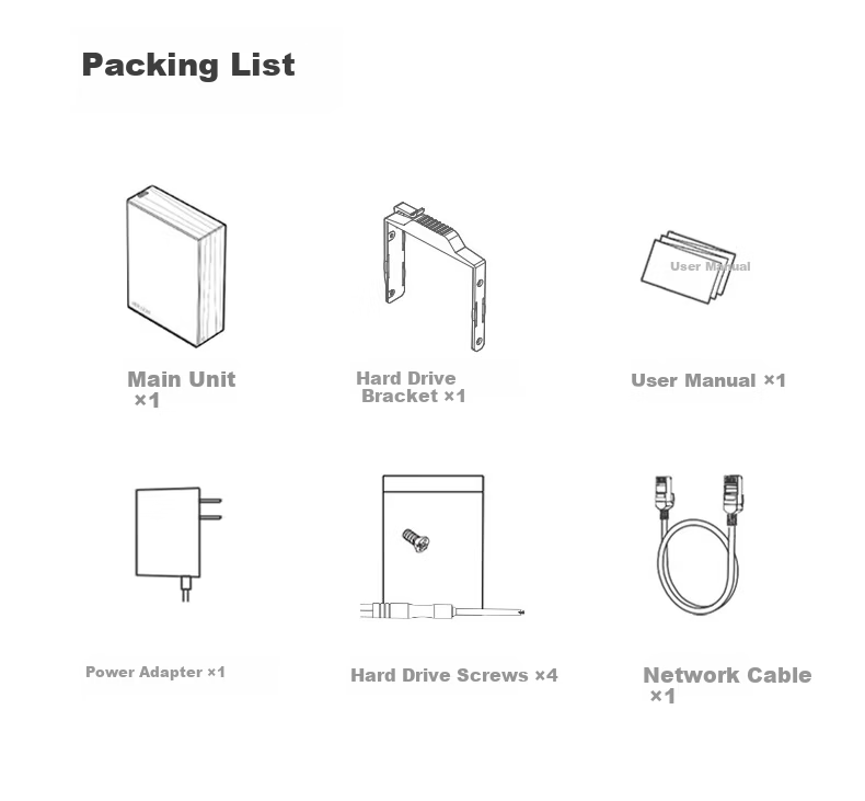 HIKSEMI Hikvision Private Cloud E1 Single-Bay NAS Network Storage Personal Home NAS Cloud Drive Photo Backup File Sharing Mobile Expansion Surveillance Recording Remote Control 7