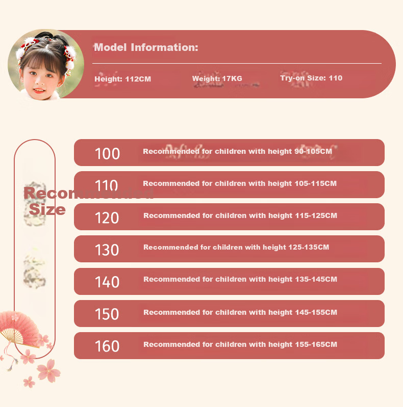 ROMON Red Velvet Qipao New Year Greeting Dress Girls' Chinese New Year Outfit Children's Performance Costume Red 160 1