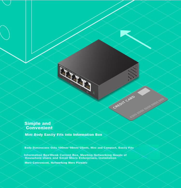 MERCURY PoE Powered AP Management Integrated Enterprise Router 5 Gigabit Ports MR100GP-AC 3