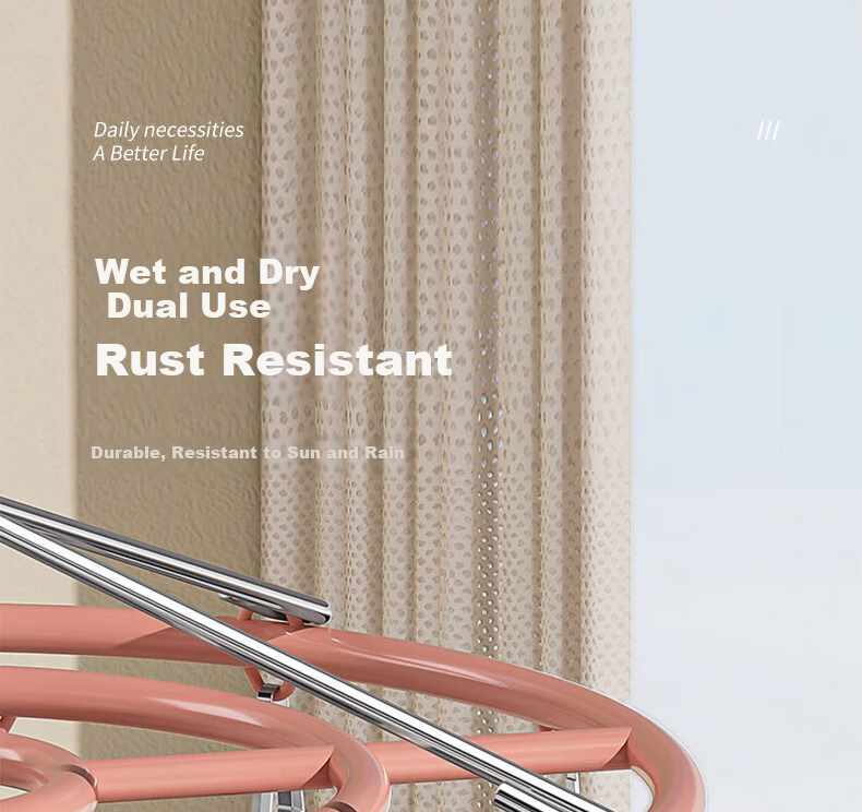 40,000 KM Socks Drying Rack Plastic Coated Clothes Hanger with 24 Multi-Clips for Balcony Home Multi-Functional Underwear Hanger 4