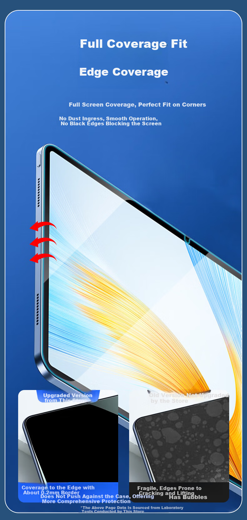 CoolerFang Tempered Glass Screen Protector for Honor MagicPad 3 12.5-inch Tablet 2025 Full Coverage Ultra-Thin HD Anti-Explosion Anti-Fingerprint Film 6