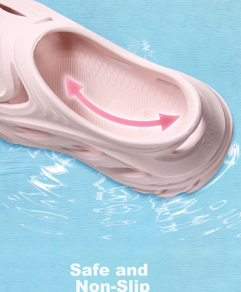 361° Kids Breathable Soft Elastic Slip-On Water and Land Beach Sandals Pink Size 37 11