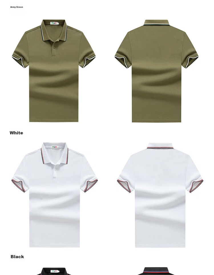 LIMENG Men's Summer Polo Shirt British Style Color-Block Collar Pique Cotton Mesh Military Green M 10