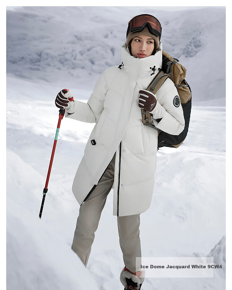 BOSIDENG Off-Season Extreme Cold Women's Thickened Hooded Mid-Length Warm Down Jacket Mall Edition 11