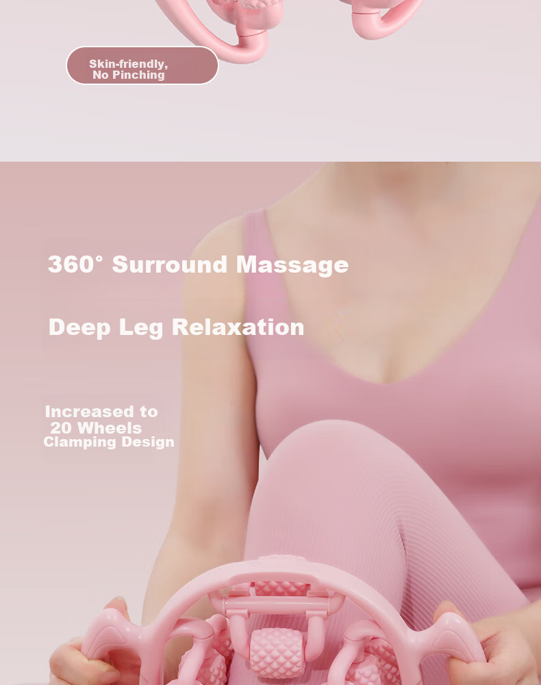 361° Circular Massager Leg Muscle Relaxation Multifunctional Roller Massager Thigh and Calf Training Tool 5