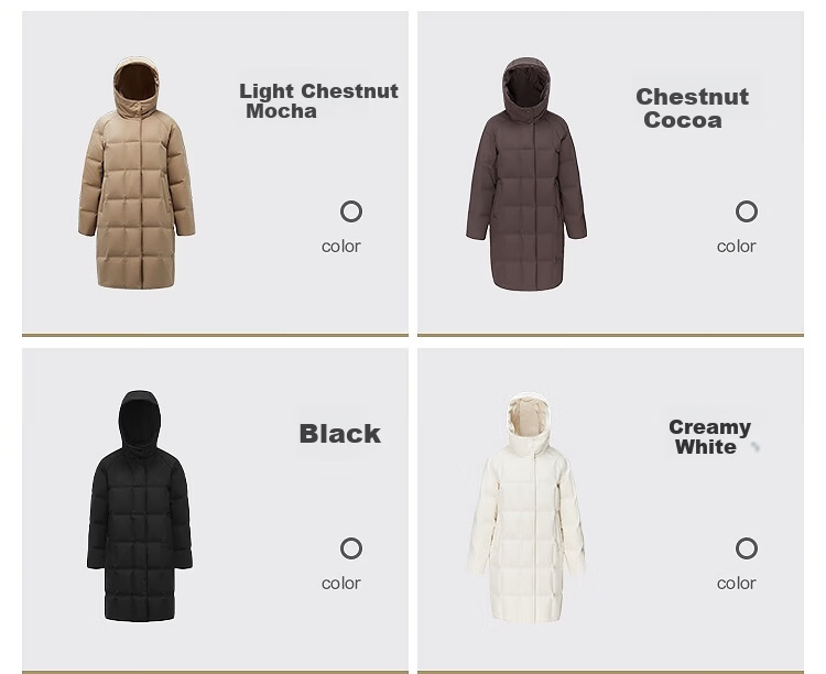 BOSIDENG Off-Season Women's Thickened Hooded Loose Mid-Length Business Versatile Mall-Style Down Jacket 9