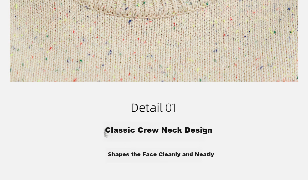 PinCai Women's Knitted Sweater Spring Autumn High-Quality Speckled Pullover Knitwear Base Layer P144Z9029 7