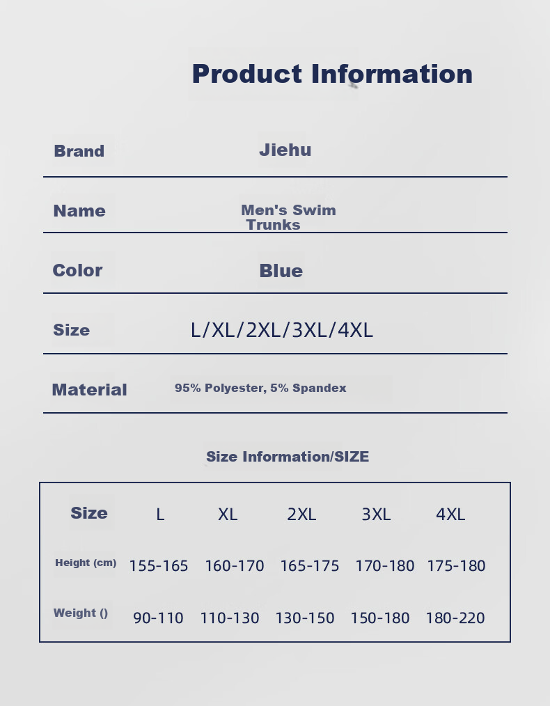 Jiehu Swimming Trunks, Three-Piece Set for Men, Includes Goggles And Swim Cap, Anti-Embarrassment, Quick-Drying, Loose-Fitting, Hot Spring Resort Outfit 11