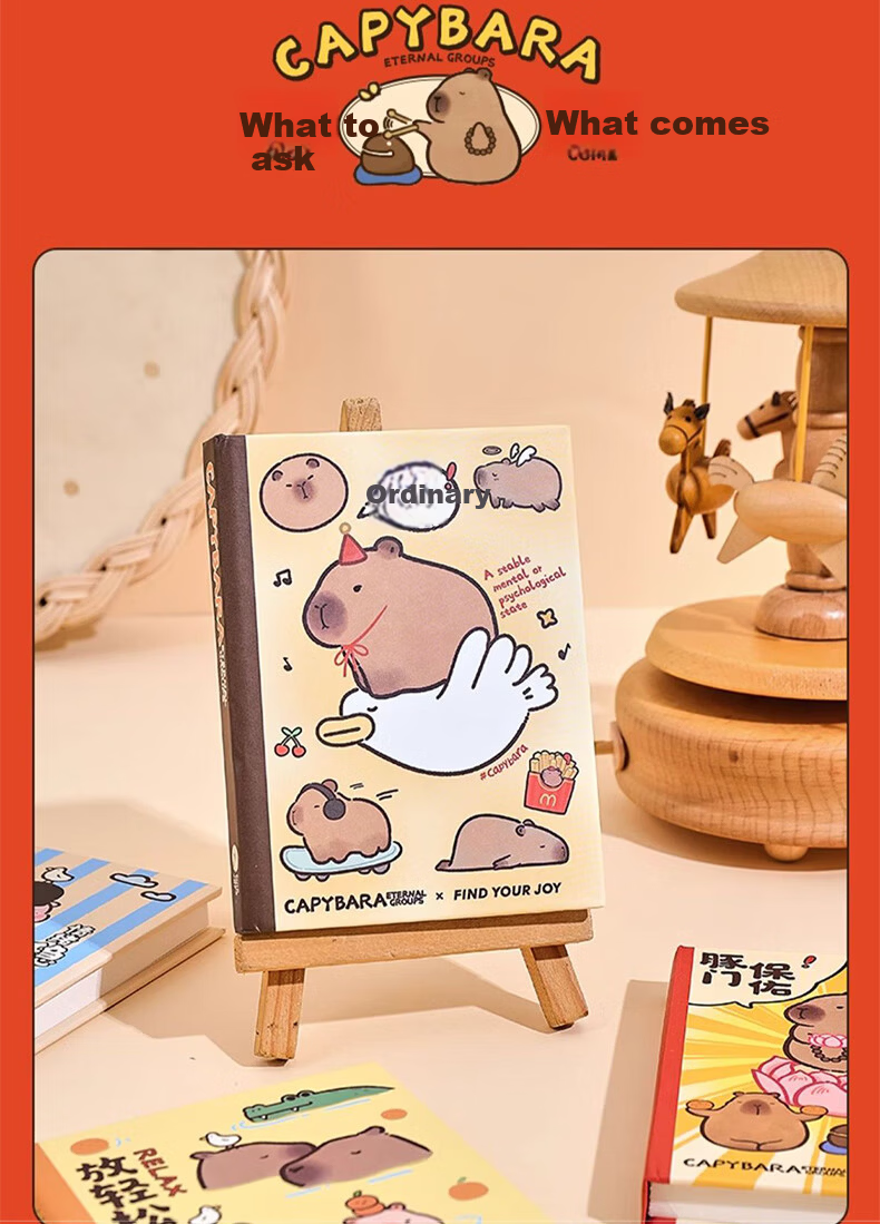 Youth Companion Pocket Notebook 64K Portable Stationery Capybara 8-Pack Gift Ins Stylish Mini Journal Vocabulary Notebook 8