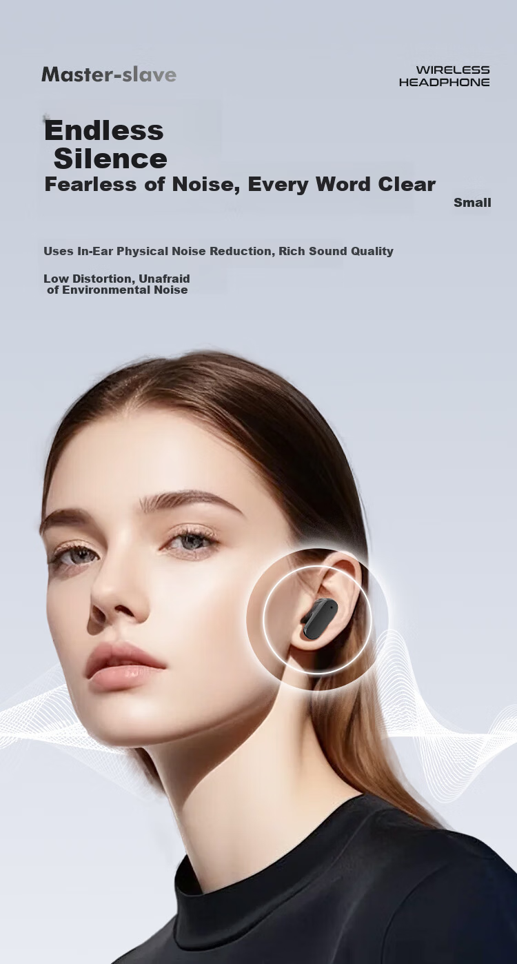 Newman LY68 True Wireless Bluetooth Earphones Wireless Sports Gaming Earphones Low Latency Long Battery Life Compatible with Apple Huawei Xiaomi White 7