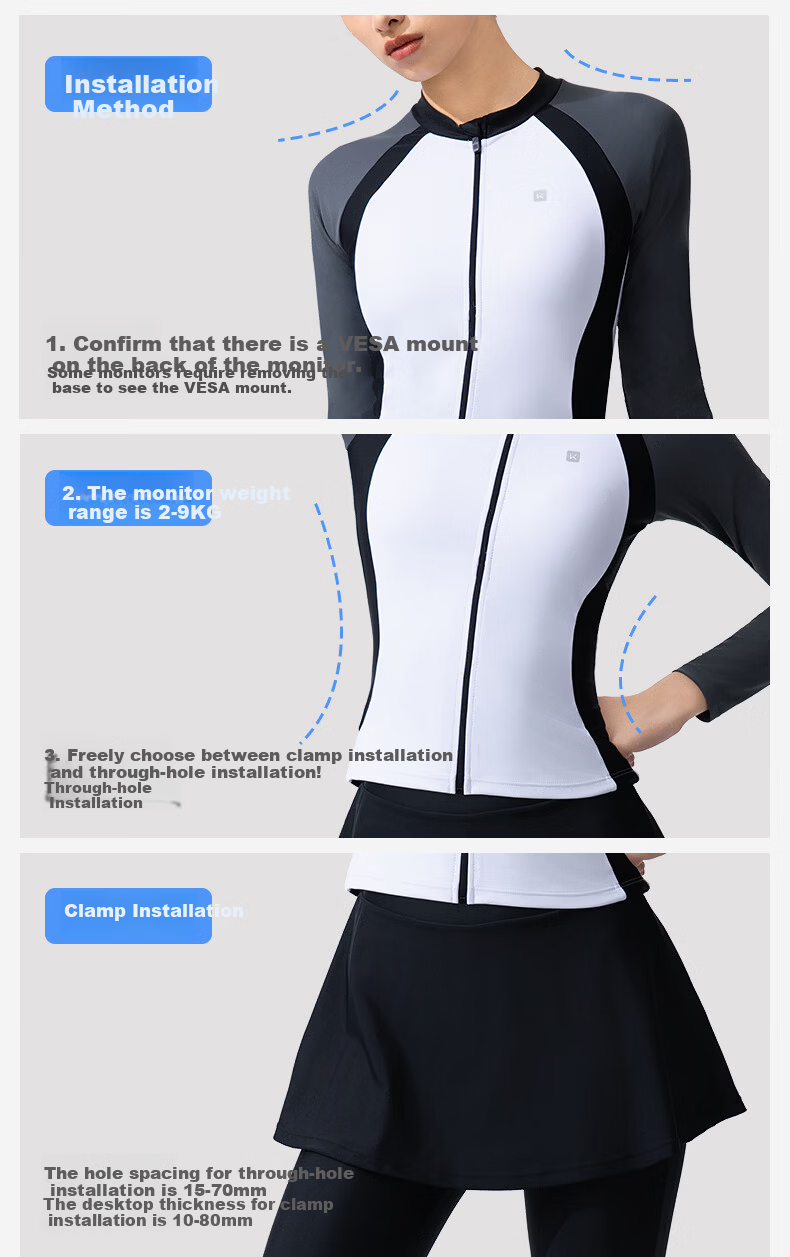 Keep Women's Two-Piece Long Sleeve Long Pants Swimwear Sun Protection Quick-Dry Rash Guard for Snorkeling Surfing Gray White L 7