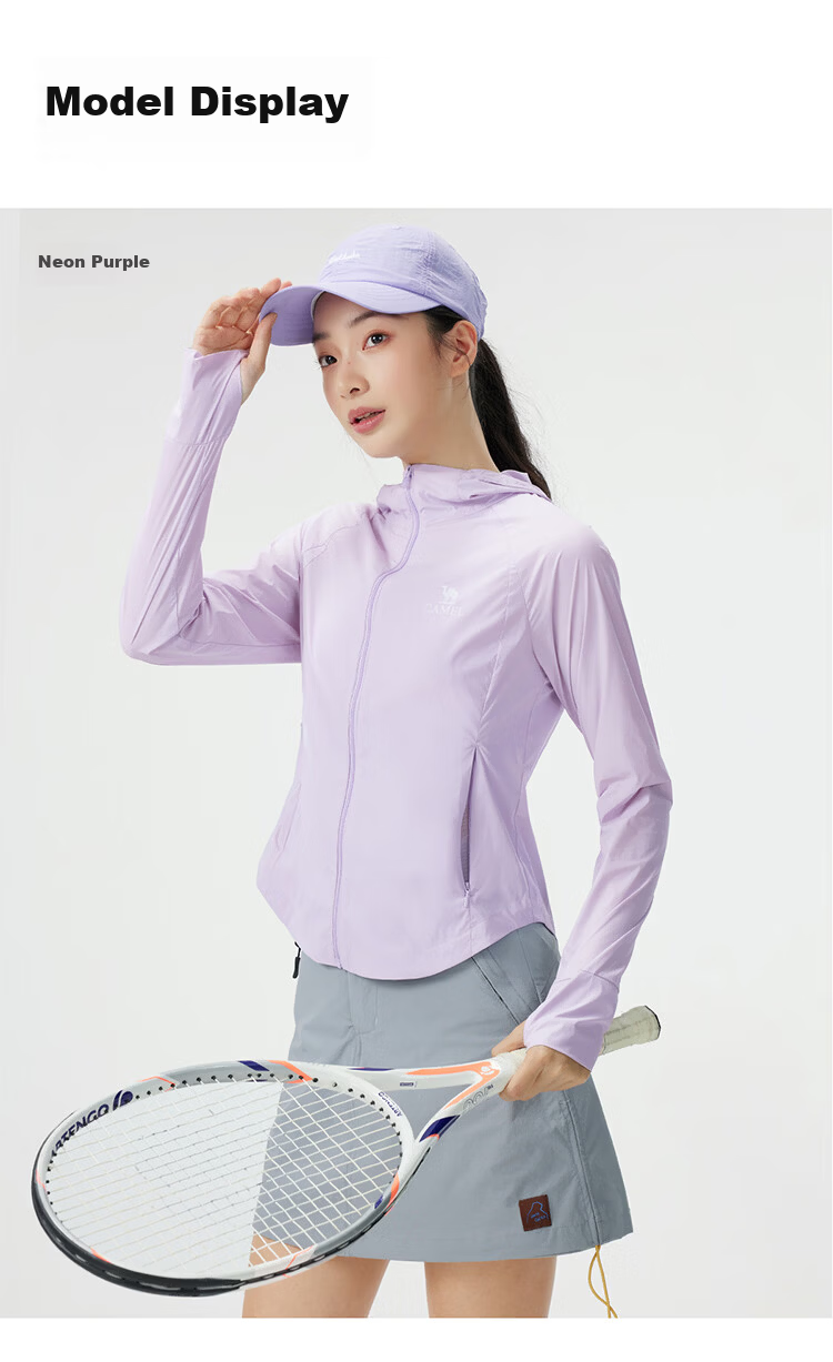 CAMEL Outdoor Original Yarn Sun Protection Jacket 2026 Spring Summer New Women's Slim Breathable Cooling Sun Protection Sports Jacket 5008 10