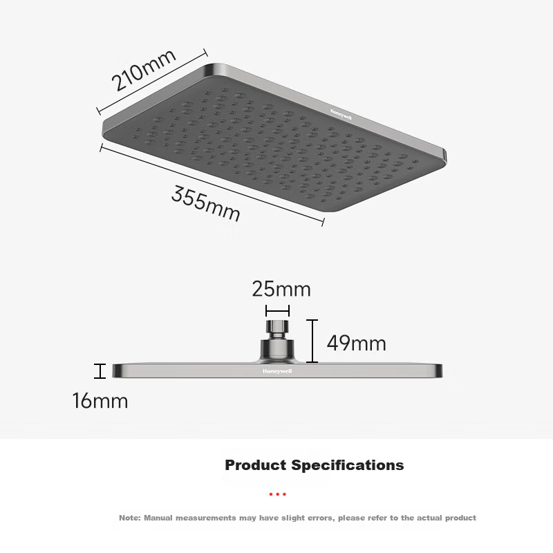 Honeywell Descaling Large Shower Head High-Pressure Single Bathroom Shower 24H0CQ