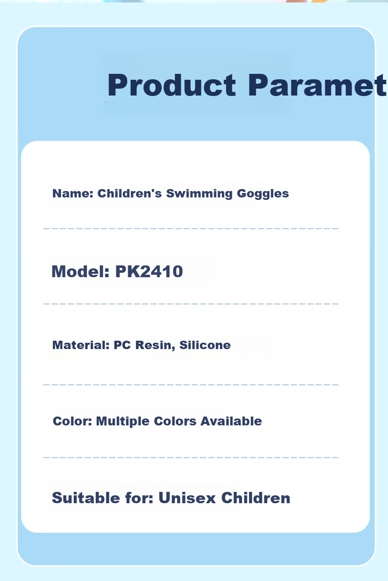 PEAK Children's Swimming Goggles And Cap Set, Waterproof Anti-Fog High-Definition Swim Glasses for Boys And Girls, Professional Swimming Equipment Diving Goggles 7