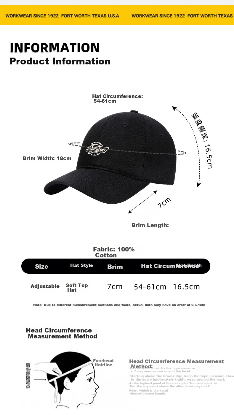 Dickies American Style Pure Cotton Baseball Cap Unisex Soft Top Duckbill Hat New Outdoor Sunshade Sun Protection Hat Gray Blue 2