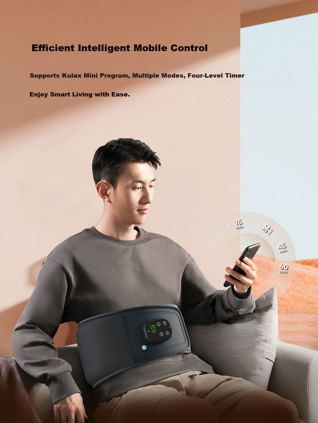 CoolRelax Waist Support Massager HA60 Heat Therapy Massage Device Smart Lumbar Belt Electric Heating Warm Waist Lumbar Spine Muscle Strain Relief Waist Stretching Birthday Gift for Parents New Year Gi 14